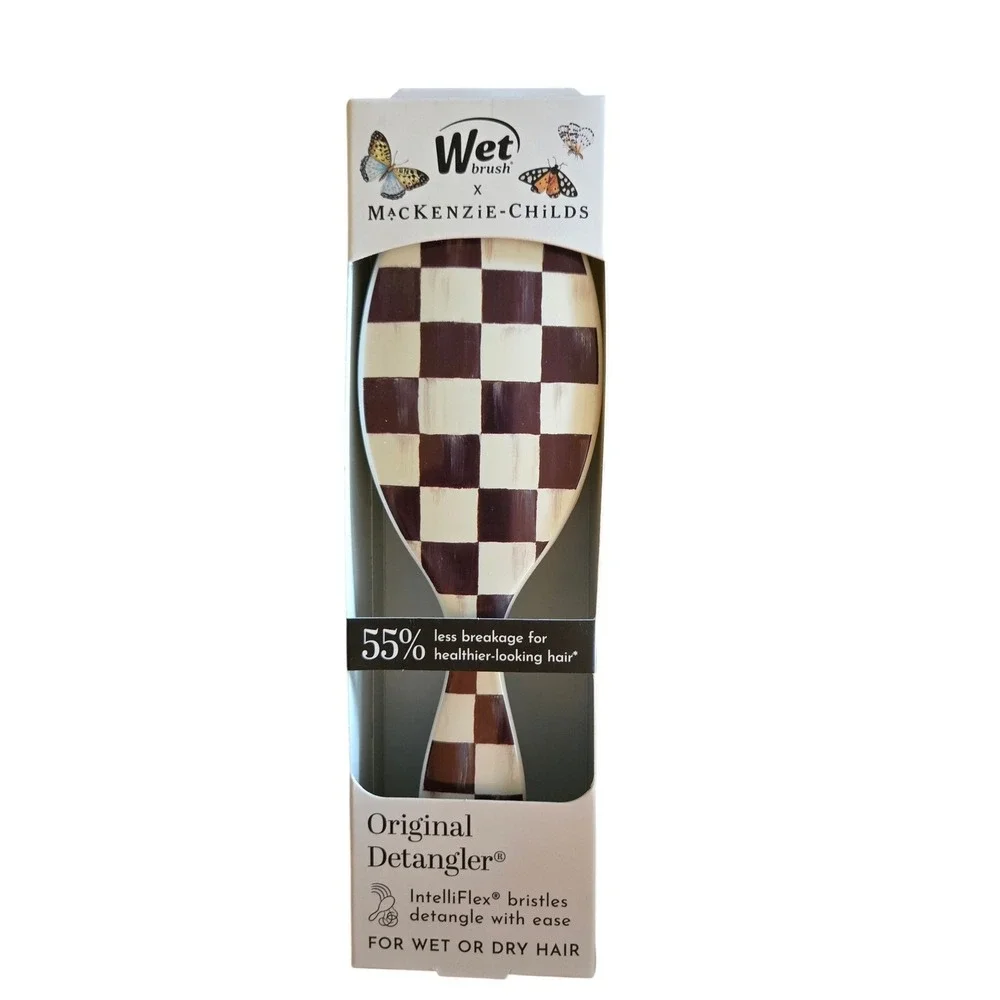 Wet Brush x MacKenzie-Childs Original Detangler Hair Brush Courtly Black Check‎